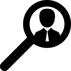 Personnel Search Sticker Outline Svg File, Free Vectors File